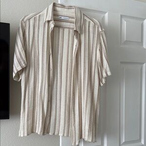 Men's Beige Striped Shirt